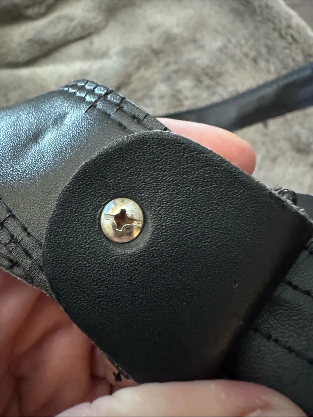Gucci Black Men's Leather Belt Strap Size 46